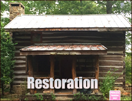 Historic Log Cabin Restoration  Du Pont, Georgia